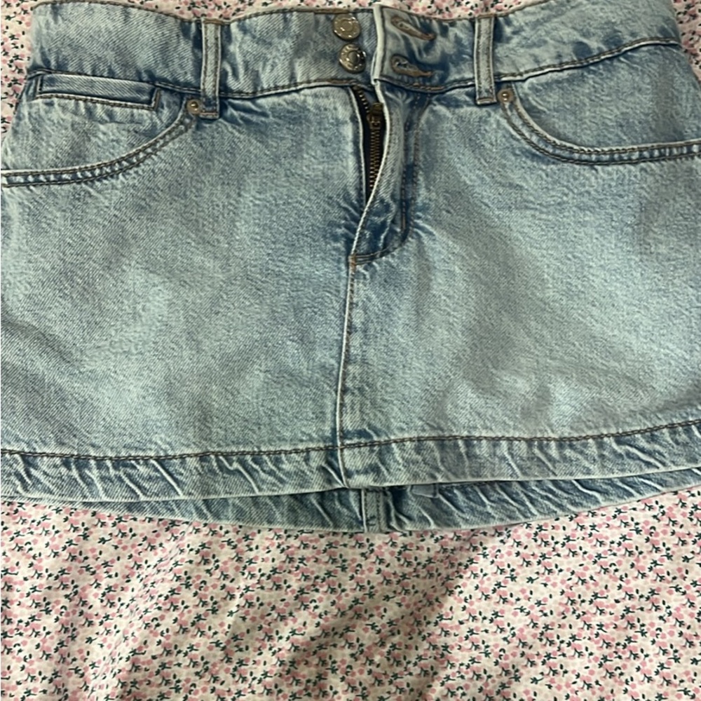 Garage Blue Mini Skirt